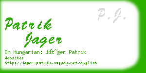 patrik jager business card